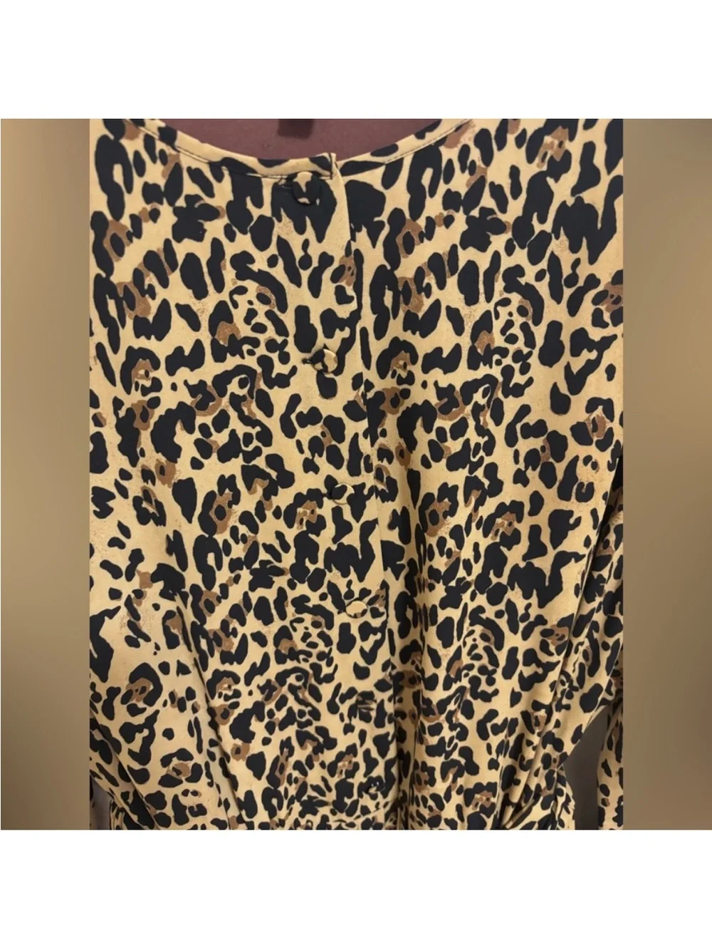 J. Crew leopard print long sleeve pleated midi dress 16 tall